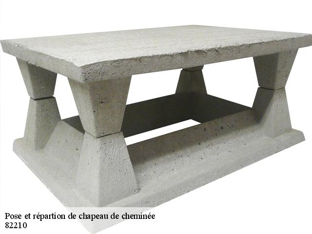 Pose et répartion de chapeau de cheminée 82210