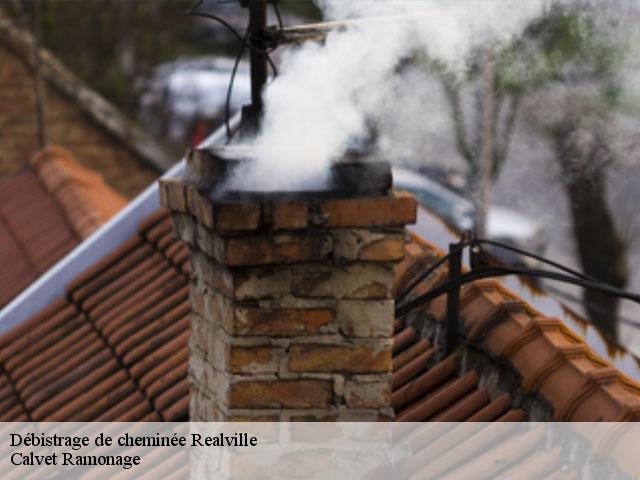 Débistrage de cheminée realville-82440 Calvet Ramonage