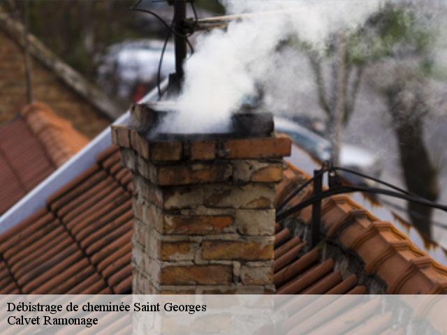 Débistrage de cheminée  saint-georges-82240 Calvet Ramonage